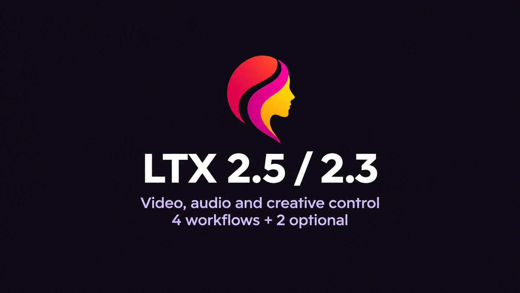 LTX 2.5 / 2.3. Video, audio and creative control. 4 workflows plus 2 optional. HearmemanAI.