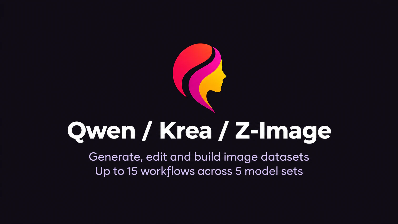 Qwen / Krea / Z-Image. Generate, edit and build image datasets. Up to 15 workflows across 5 model sets. HearmemanAI.